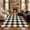 Dark Coffee, variant on Checkered Rug Runners for Hallways, 2x6 Soft Diamond Print Kitchen Runner with Non Slip Backing Entryway Rug Thin Laundry Mat Stain Resistant Carpet for Bedroom Bathroom Beside Mat