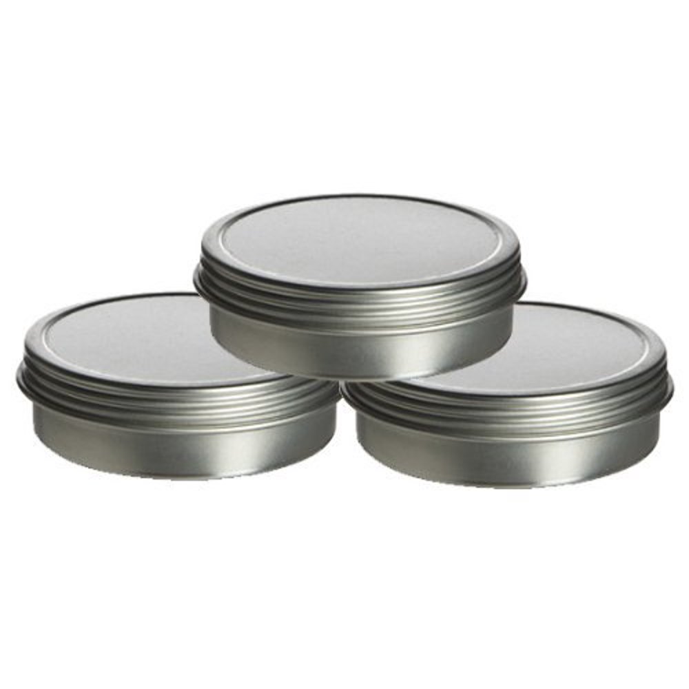 1 oz Tin Screw Top Container with Tight Sealed Screwtop Cover