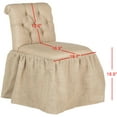 thumbnail image 4 of SAFAVIEH Allie Solid Tufted Slipper Vanity Chair, Wheat Linen, 4 of 6
