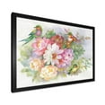 thumbnail image 2 of Designart 'Colourful Birds and Vibrant VIntage Flowers' Traditional Framed Art Print, 2 of 4