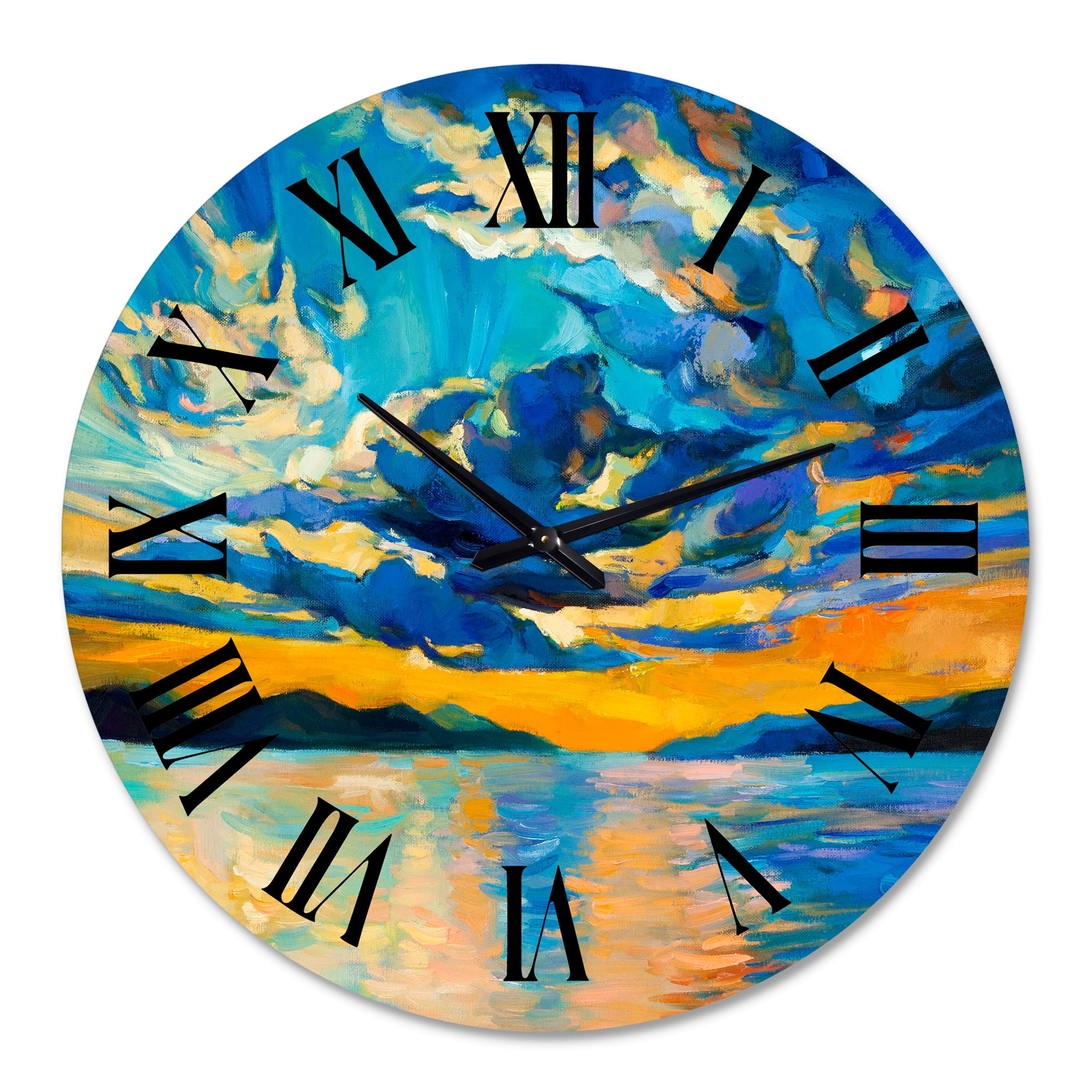 Designart 1 in Quartz Coastal Wall Clock