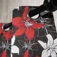 thumbnail image 4 of Ambesonne Floral Grommet Curtain, Garden Plants Botanic Art, 50" x 63", Vermilion White Black, 4 of 6