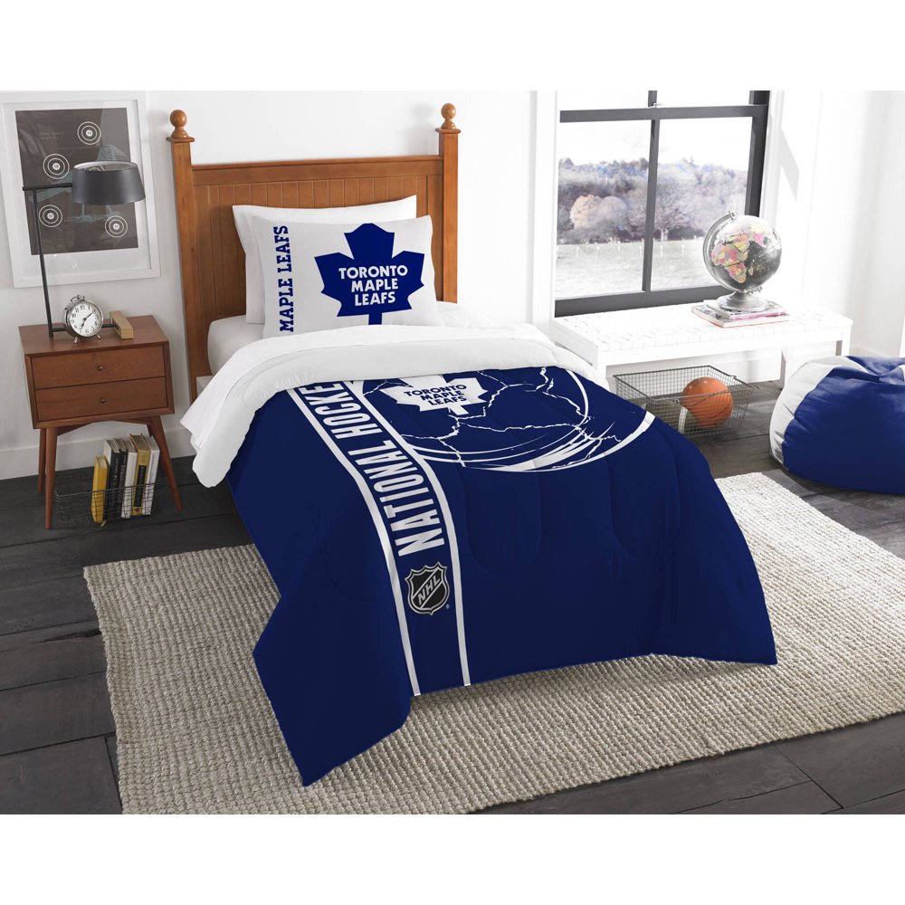 NHL Toronto Maple Leafs Printed Twin Comforter and Sham Set Walmart