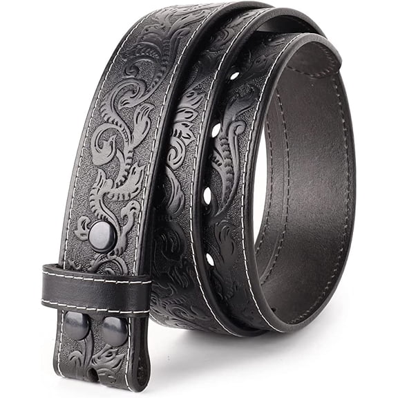 NPET Full Grain Western Engraved Tooled Men Leather Belt