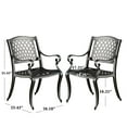 thumbnail image 3 of Naples Cast Aluminum Outdoor Dining Chairs, Set of 2, Black Sand, 3 of 11