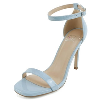 Delicious Shoes Women Ankle Strap Block High Heel Sandals Open Peep Toe  T-Strap REGENT-S Penny Rose Gold 6.5