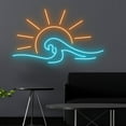 thumbnail image 2 of Handmadetneonsign Sun & Wave Neon Sign, Sunrise Sunset Neon Light, Beach Led Light, Wind Neon Sign, Sea Led Sign, Wall Décor, 2 of 5