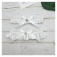 thumbnail image 3 of Satin Rhinestone Bow Garter Set. For Women (Wedding, Prom)., 3 of 7