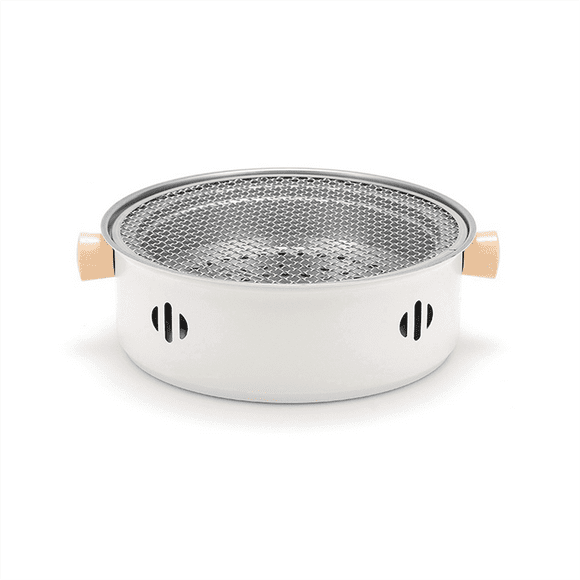 Outdoor Camping Barbecue Grill BBQ Stove Multifunction Home Charcoal BBQ Grill with Grill Round Non-Stick Barbecue Stove