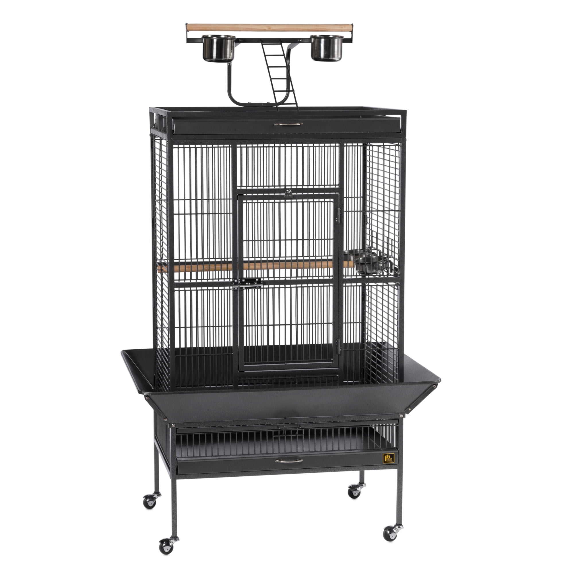 Prevue Pet Products XL Double Bird Wrought Iron Flight Cage Black Hammertone Walmart