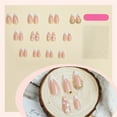 thumbnail image 2 of 24 Pieces Acrylic Short Almond Glossy Heart Designs French Tip Suitable For Parties And Weddings, 2 of 8