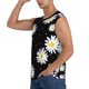 thumbnail image 3 of Fotbe Daisies Flowers Men's Camiseta sin Mangas Estampada para Hombres, Playera Casual para Gimnasio, Entrenamiento, Playa-Small, 3 of 7