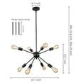 thumbnail image 4 of Sputnik Modern chandeliers, 8-Light Ceiling Light Fixture, Farmhouse Chandelier, kitchen light fixtures Pendant, 4 of 6