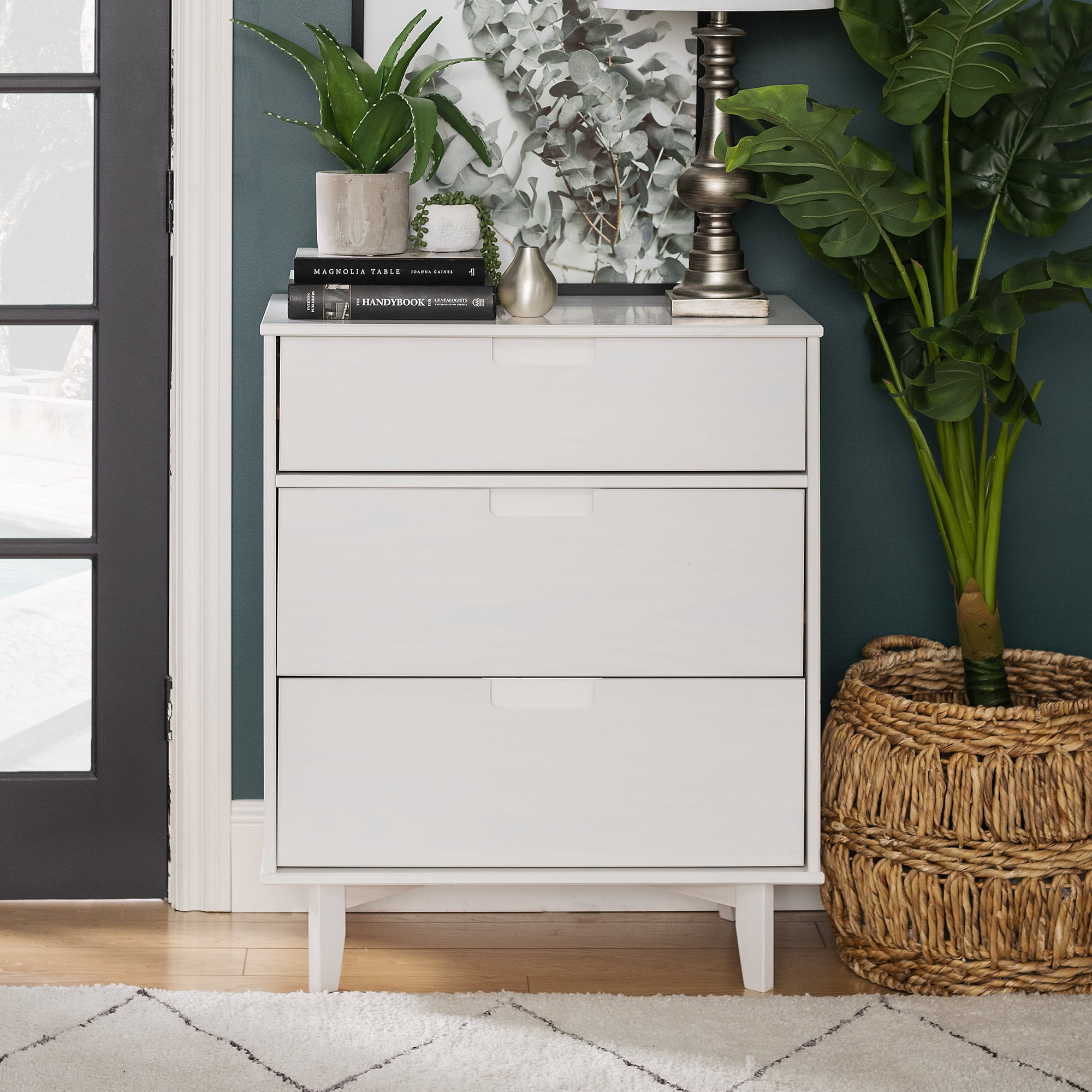 Sonoma 3Drawer Solid Wood White Dresser by Bellamy Studios Walmart