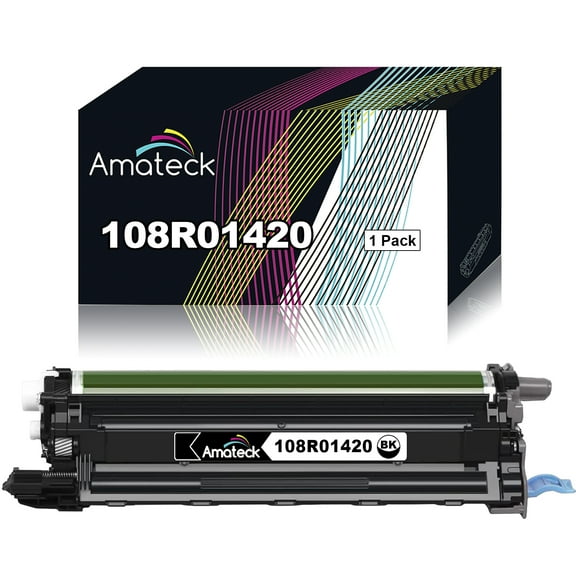 Amateck Compatible Drum Unit Replacement for Xerox 108R01420 Black 1 Pack for Phaser 6510, WorkCentre 6515