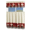 thumbnail image 2 of MarCielo 3 Piece Printed Floral Kitchen/Cafe Curtain With Swag and Tier Window Curtain Set, Chef, 2 of 2