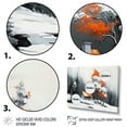 thumbnail image 3 of Designart Monochrome Orange Cottage In Winter XIV Canvas Wall Art, 3 of 5