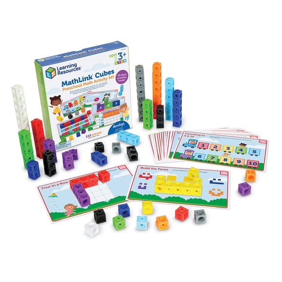 Juego de recursos de aprendizaje para preescolar Learning Resources MathLink Cubes 115 piezas