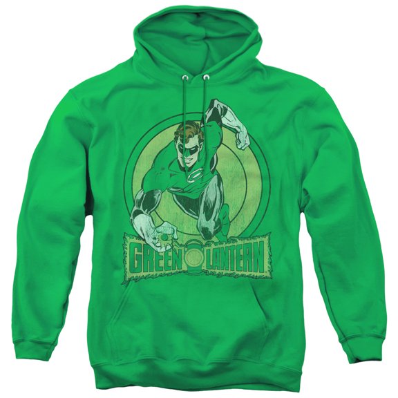 DC Comics Green Lantern Adult Pullover Hoodie Sweatshirt Kelly Green