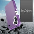 thumbnail image 3 of Xhy Samsung Galaxy A15 5G Case Military Grade Heavy Duty Protection 3 in 1 Shockproof Armor Rugged Durable for Galaxy A15 5G Phone - Purple+White, 3 of 5