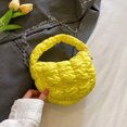 thumbnail image 2 of 6925 Mini Bolso Ligero Con Nube Plisada Y Bordado Acolchado  Bolso Bandolera Con Cadena (amarillo) Amarillo, 2 of 9