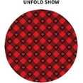 thumbnail image 4 of Nappe de la Saint-Valentin 60 Pouces Nappe Ronde à Carreaux Décorations de la Saint-Valentin Nappe Rouge Cœur d'Amour Couverture de Table Lavable Nappe en Polyester pour Fête Vacances Cuisine Salle à Manger Décor, 4 of 5