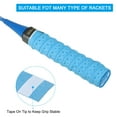 thumbnail image 4 of Tennis Badminton Racket Overgrip Anti Skid Sweatband Racquet Grip with Raised Ridges, Blue 5 Pack, 4 of 6