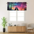 thumbnail image 2 of Wolf Kitchen Valance Curtain Rod Pocket Abstract Animal Silhouette Colorful Galaxy Night Sky Forest Window Treatment Valance Curtains for Bathroom 54 by 18 in, 1 Panel, 2 of 6