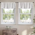 thumbnail image 2 of LALILO Kitchen Curtain Valance Dots Stripes Black And Rod Pocket Window Curtain 52"x 18" Set of 2, 2 of 5
