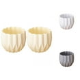 thumbnail image 1 of 2Pcs Flower Pot Eye-catching Shatterproof Plastic Decorative Succulent Flower Pot Plant Container for Home, 1 of 8