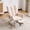 BEIGE, variant on Chistronger Blue Glider Rocking Chair, Chenille Upholstered with Airbag and Footrest for Living Room & Nursery