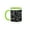 Green/White, variant on 3drose, Black and White Square Pattern Graphic, 11oz Two-tone Green Mug
