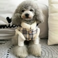 thumbnail image 4 of vnanda Soft Thick Pet Clothes Pet Clothes Eye-catching Fashion Plaid Print Pet Vest Soft Comfortable Warm Winter Cat Dog Coat for Cold Weather, 4 of 8