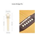 thumbnail image 2 of Pasador de puente Guitarra acústica de plástico Puente de puente Pin Silla de montar y tuerca Cuerda Pin Blanco Maboto Pasador de puente, 2 of 6
