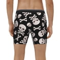 thumbnail image 4 of Cauagu black white Skull bone Print Men's Boxer Briefs, Funny & Cute Underwear Elastic Waistband Briefs Ideal Gift for Men,1-Pack, 4 of 7