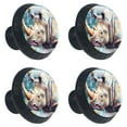 thumbnail image 2 of 4 Pcs Abstract Rhinoceros Knobs for Kitchen Cabinet Cupboard Dresser Bookcase Drawer Pulls Handles Round Home Decor, 2 of 8