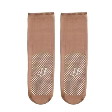 

Sebtyili A Pair Of Identical Colors Socks Ultrathin Traceless Glued Non Slip Massage Bottom Short Silk Socks Transparent Shallow Mouth Mid Tube Socks