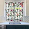 thumbnail image 3 of Floral Farmhouse Curtains 36 Inch Short - 3 Panel Boho Country Set with Vintage Botanical Print, Rod Pocket, 3 of 5