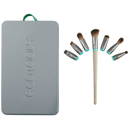 EcoTools Interchangeables Total Renewal Eye Makeup Brush Kit  Cruelty Free  Vegan  9 Piece