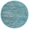 thumbnail image 5 of SAFAVIEH Rag Candis Striped Cotton Runner Rug, Turquoise/Multi, 2'3" x 12', 5 of 9
