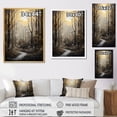 thumbnail image 4 of Designart "Forest Tree Monochrome Moonlit Forms II" Traditional Floater Framed Canvas Art Print, 4 of 7