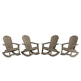 thumbnail image 4 of WestinTrends Tuscany Outdoor Rocking Adirondack Chair (Set of 4), Taupe, 4 of 5