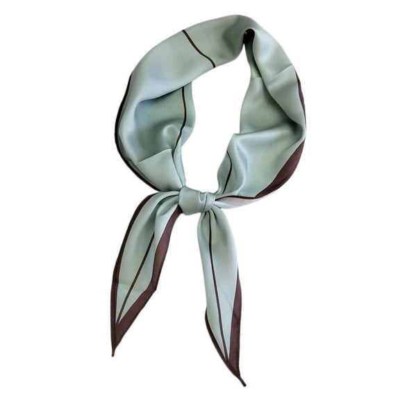 PTOOTP 1Pc Green Chiffon Emulation Silk Scarf Sweet Dots Design for Woman