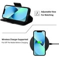 thumbnail image 4 of navor Detachable Magnetic Wallet Case Compatible with iPhone 13 Mini [5.4 inch] [Folio], RFID Protection Kickstand -Black, 4 of 5