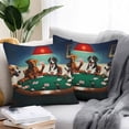 thumbnail image 2 of Abstract Animal Outdoor Pillow Covers Pack of 2 Dog In The Room Playing Poker Games Waterproof Throw Pillow Covers Decorative Cushion Cases for Patio Garden Tent Balcony Couch 20x20 inch, 2 of 8