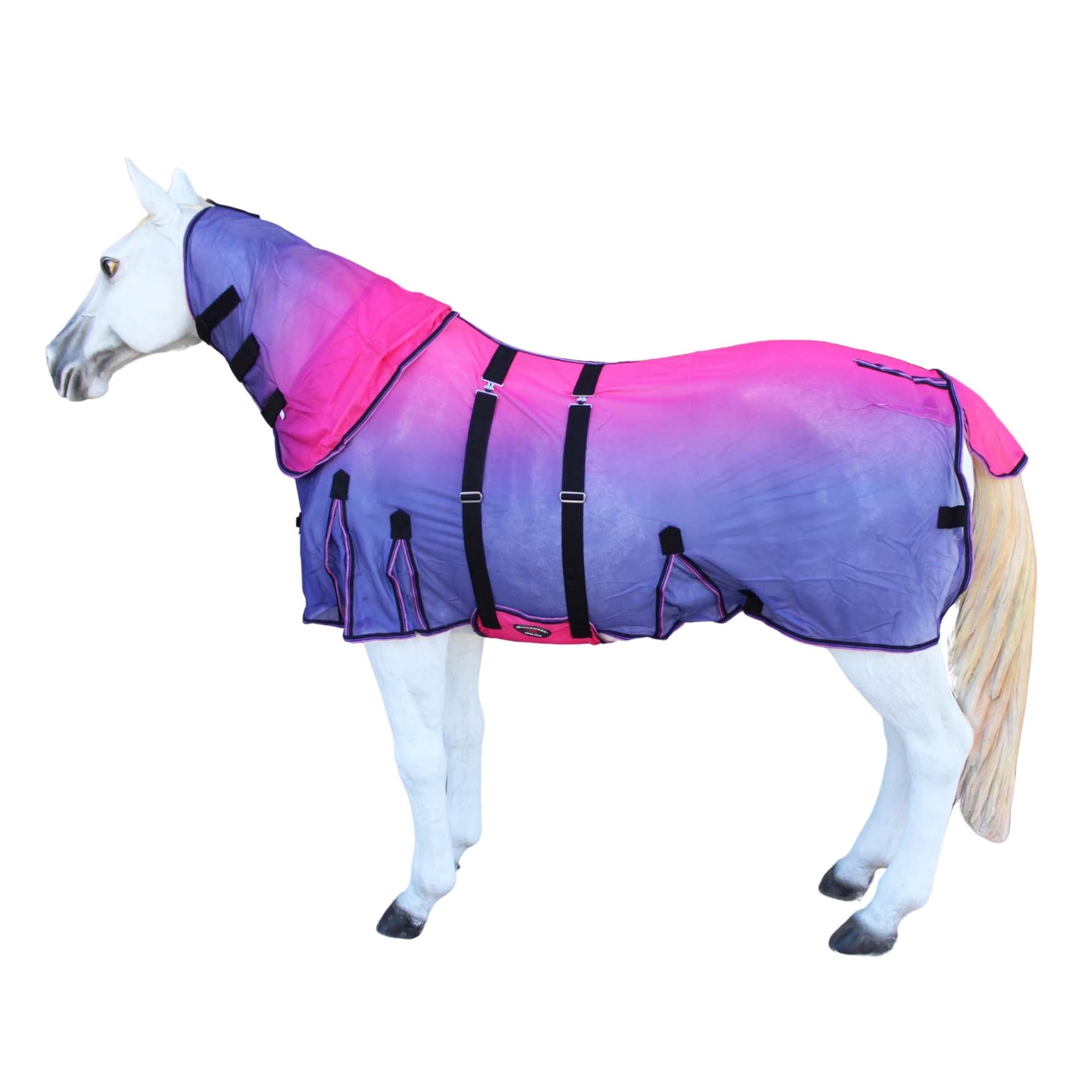 68" Horse Light Summer Spring Airflow Mesh Removable Neck Pink Ombre 73159
