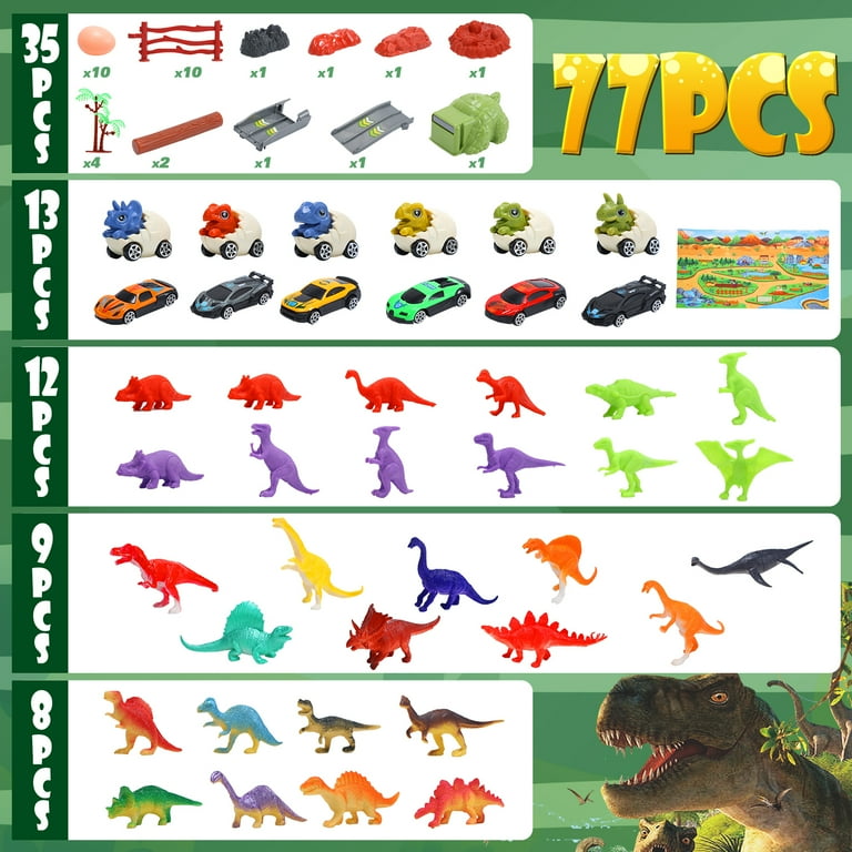 JoyStone 77-Piece Dinosaur Playset with Track & Carrier photo 5