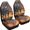 thumbnail image 3 of Xoenoiee Universal Fit Car Seat Covers Rottweiler Dog Flame Print, Breathable Vehicle Front Bucket Seat Protector for Most Car SUV Truck Sedan or Van, 3 of 6