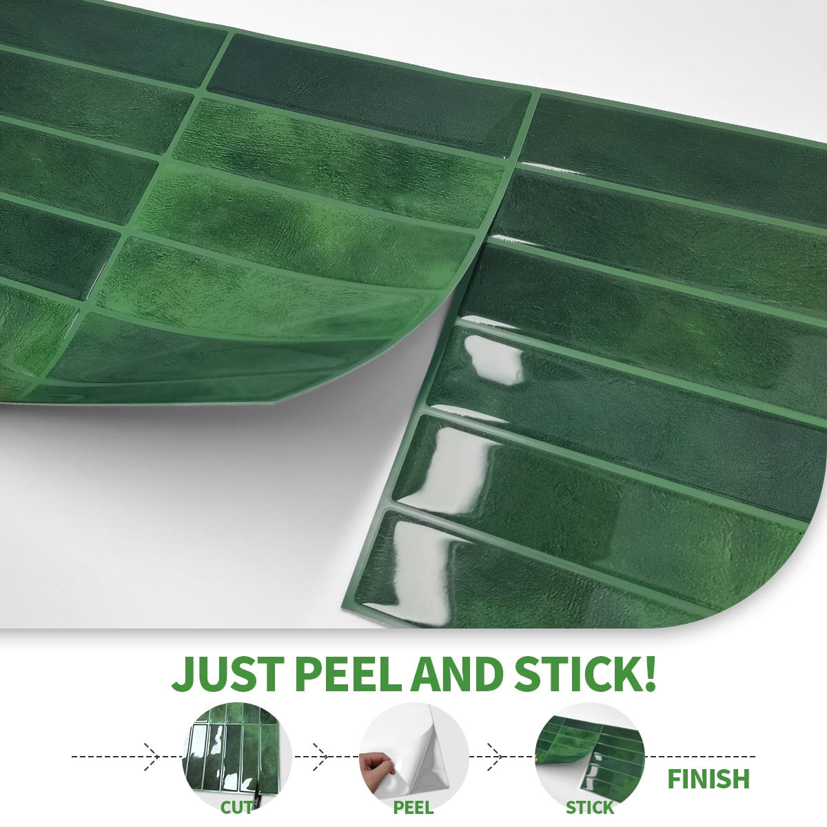 Peel and Stick Backsplash 3D Wall Tiles,Self-Adhesive,Oil Proof,Waterproof, Removable Wall Panels for Kitchen & Bathroom,Modern Design, Easy Install (10.7ft，12x9 inch,14 Pack)