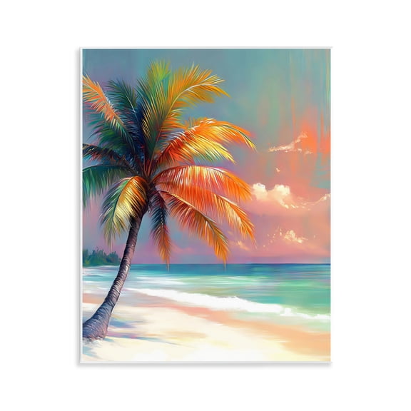 Stupell Industries Sunset Kissed Palm Tree Wall Plaque Art, design by LSR Design Studio, 14 x 11